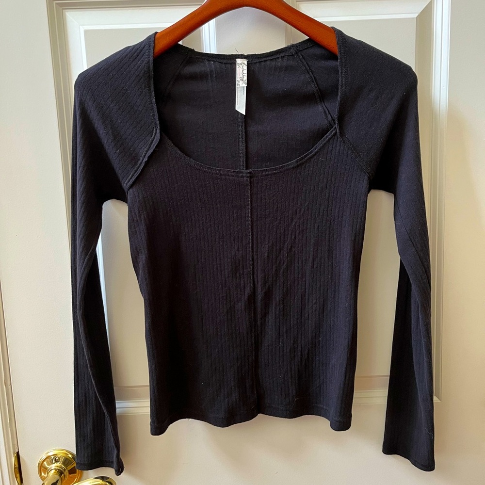 Free people ribbed knit tee